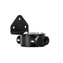 Load image into Gallery viewer, Mishimoto 3/4 - 16 Thread Remote Oil Filter Mount - Black - MMOC-RFH-34BK
