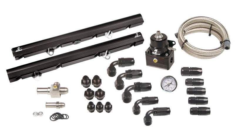 Aeromotive 86-98 Ford Mustang GT 5.0L Bolt-On Fuel Rail Kit - Black - 14172