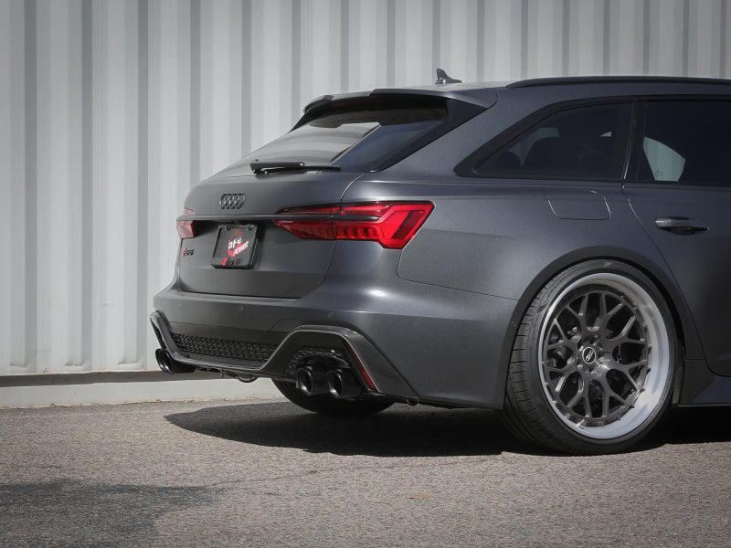 aFe 20-22 Audi RS6 Avant V8 4L (tt) MACH Force-Xp 3in to 2.5in 304 SS Cat-Back Exhaust w/ Black Tip - 49-36448-B