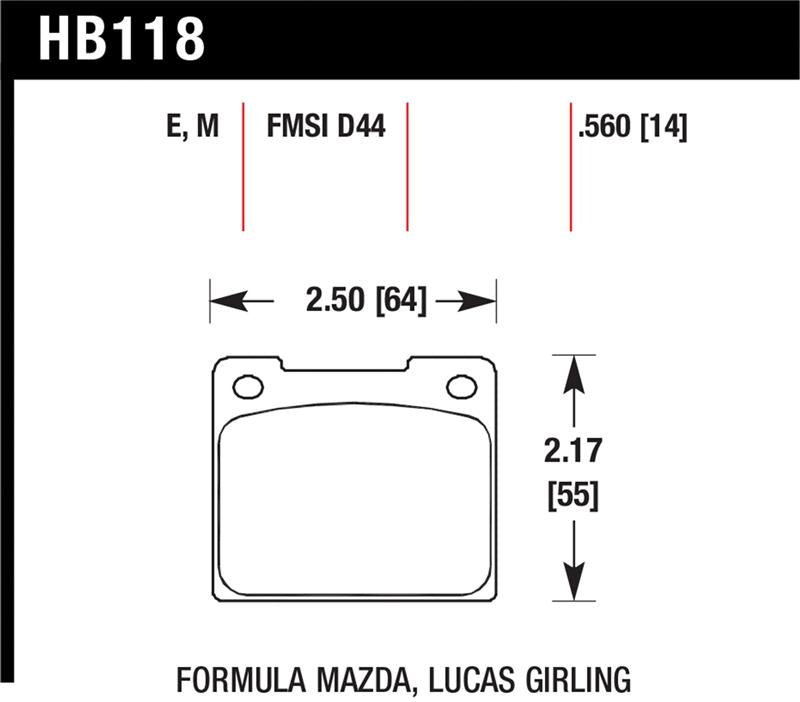 Hawk Alcon 4R-Type / Alcon R-Type (Short Profile) Blue 9012 Race Brake Pads - HB118E.560