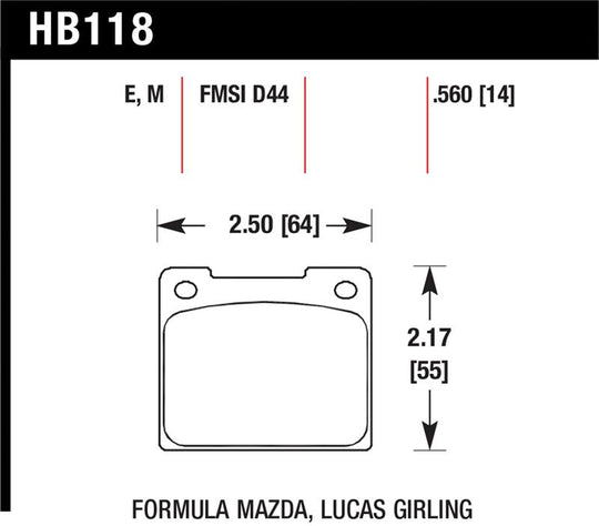 Hawk Alcon 4R-Type / Alcon R-Type (Short Profile) Blue 9012 Race Brake Pads - HB118E.560