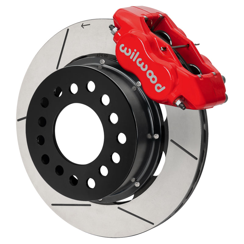 Wilwood Ford Mustang II Forged Dynalite Front Brake Kit w/ 11.38in Slotted Rotor - Red - 140-18364-R