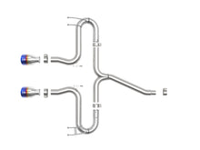 Load image into Gallery viewer, aFe Takeda 2-1/2in 304 SS Axle-Back Exhaust w/Blue Flame Tips 17-20 Honda Civic Sport L4-1.5L (t) - 49-36625-L