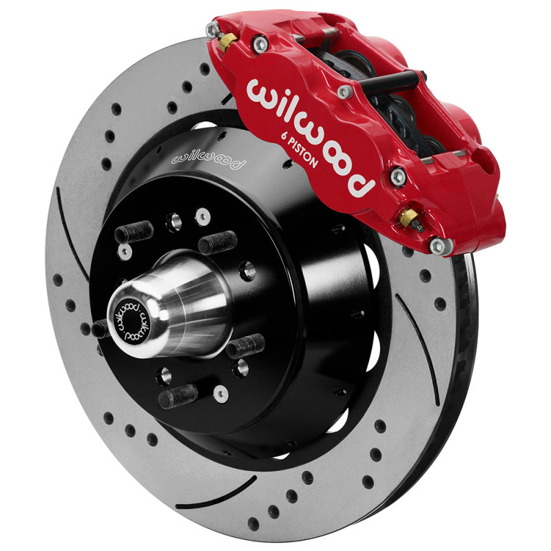 Wilwood kit front FNSL6R mustang 70-73 big brake radial MT 14.00 rotor SRP red - 140-16496-DR