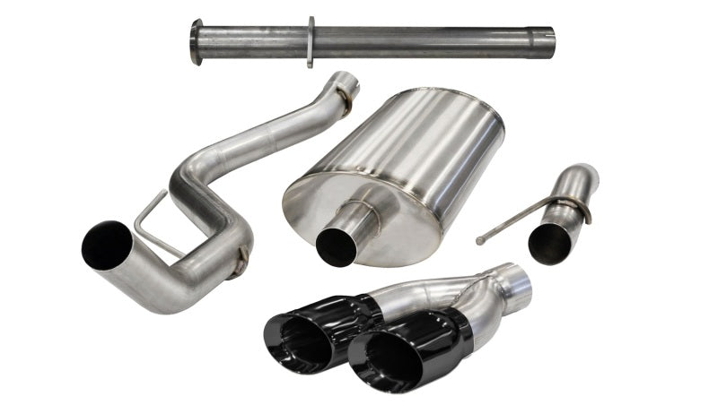 Corsa 2011-2014 Ford F-150 Raptor 6.2L V8 133in Wheelbase Black Xtreme Cat-Back Exhaust - 14759BLK