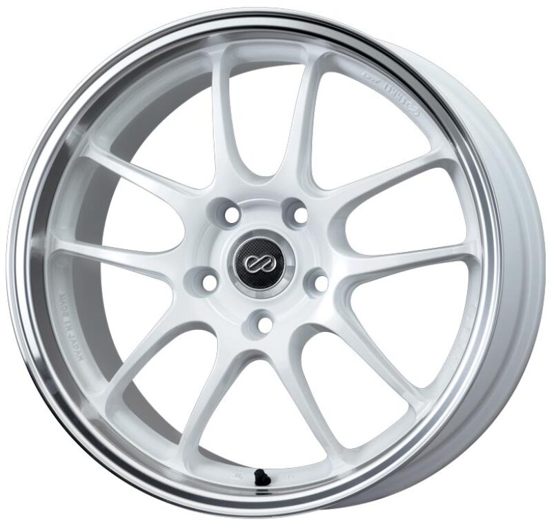 Enkei PF01 17x9 5x114.3 35mm Offset 75mm Hub Bore - White Machined - 460-790-6535WM