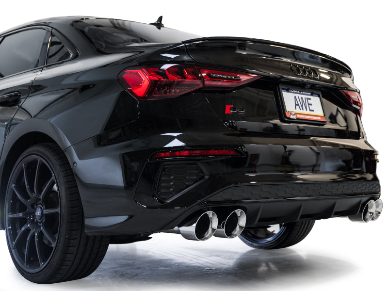 AWE Tuning 22-24 Audi 8Y S3 Track Edition Exhaust - Chrome Silver Tips - 3020-42897