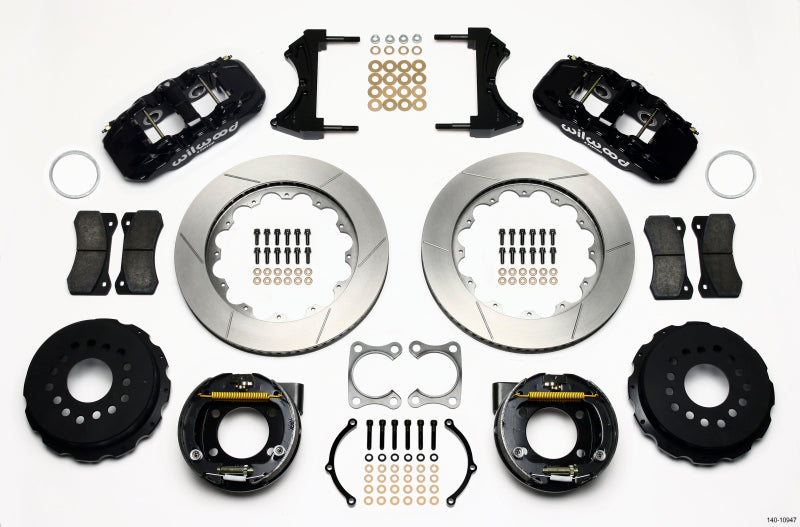 Wilwood AERO4 Rear P-Brake Kit 14.00in Big Ford Old Style 2.36in Offset - 140-10947