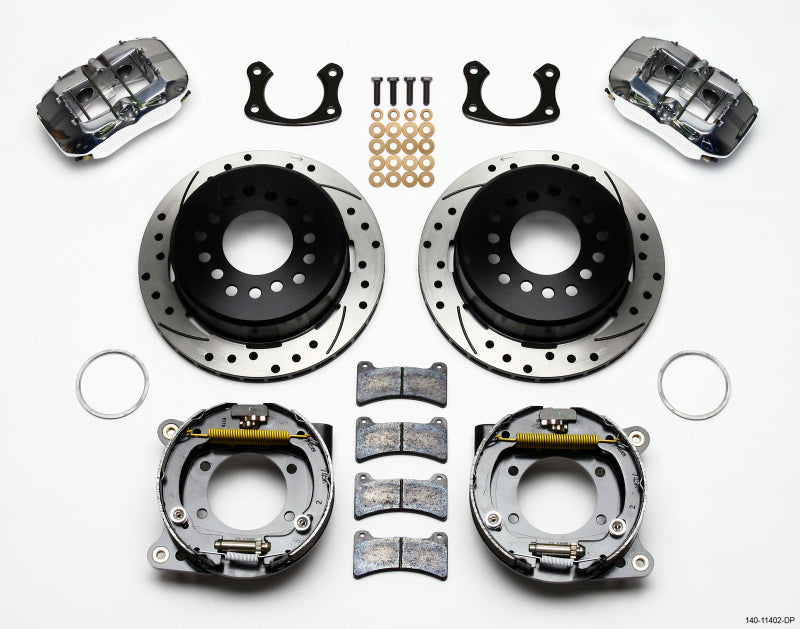 Wilwood Dynapro Low-Profile 11.00in P-Brake Kit Drill-Pol New Big Ford 2.36in Offset - 140-11402-DP