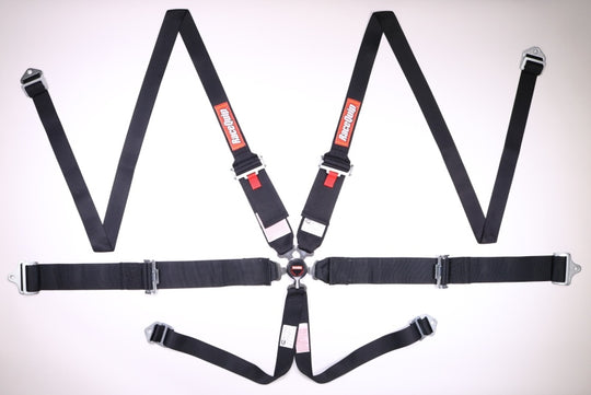 RaceQuip Black SFI CAMLOCK 6pt PU Lap HNR Seat Belt - 747007