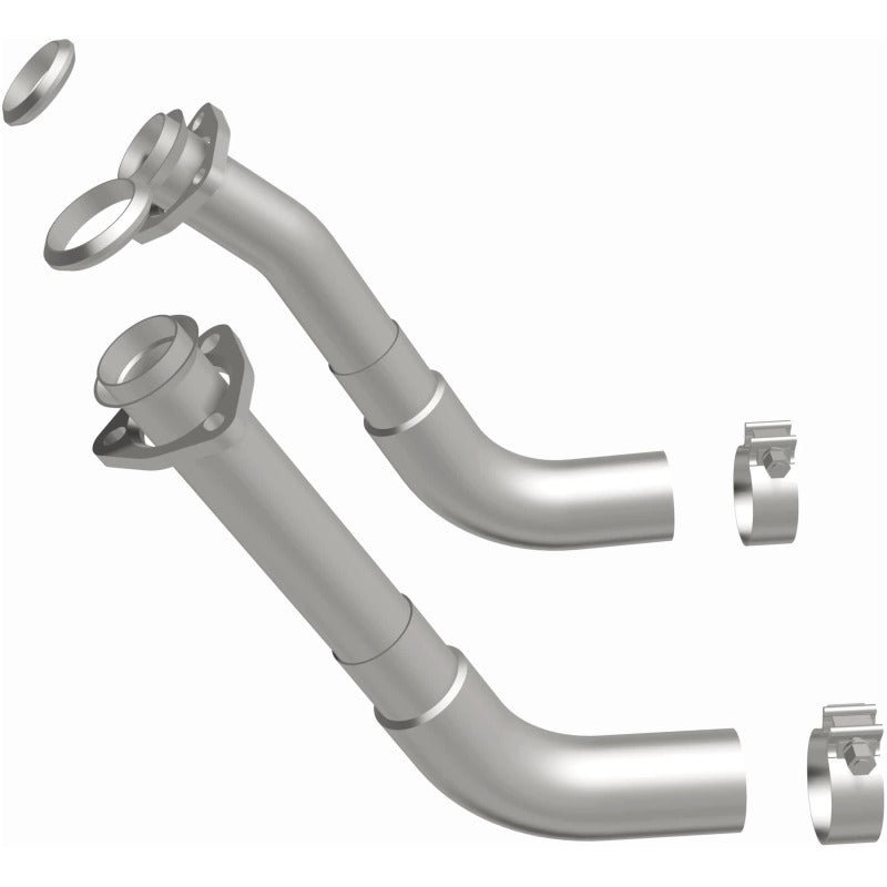 MagnaFlow 66-72 Chevy C10 Pickup V8 2-Piece Front Exhaust Pipe Kit (2in Tubing/Clamps/Inlet Flanges) - 15380