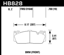 Load image into Gallery viewer, Hawk 12-17 BMW M6 / 14-17 BMW M6 Gran Coupe / 13-16 BMW M5 HPS 5.0 Front Brake Pads - HB828B.760