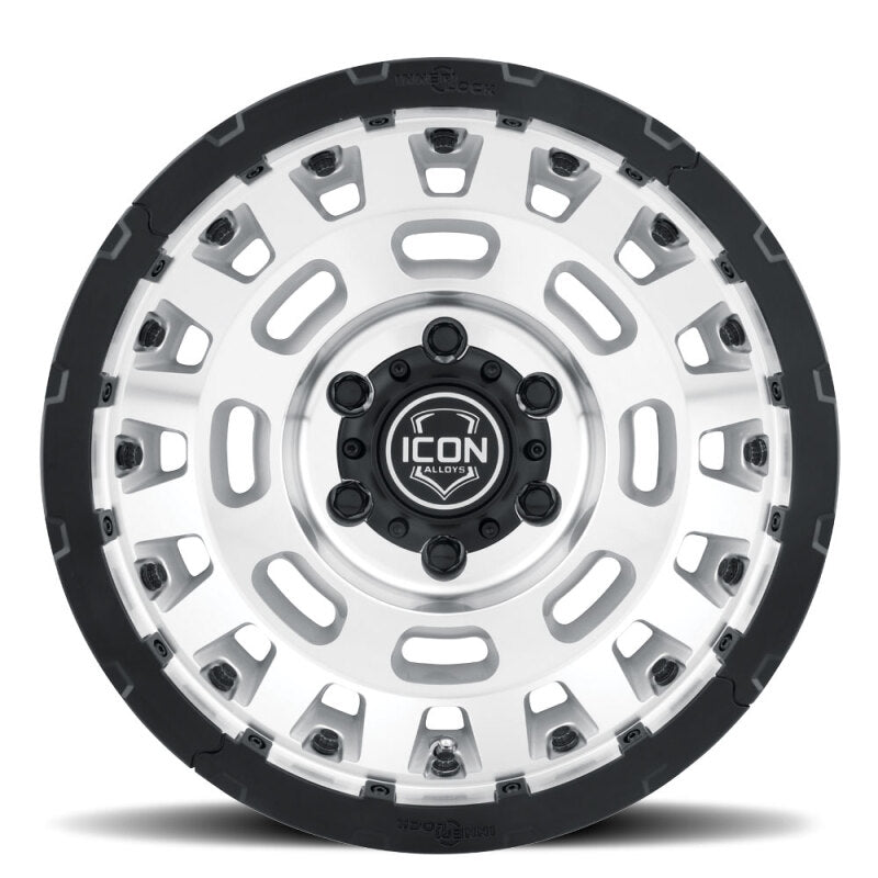 ICON Hammer Pro 17x8.5 / 5x150 / 25MM / 5.75in BS - Silver Machined - 21017855557SM