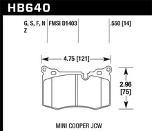 Load image into Gallery viewer, Hawk 09-10 Mini Cooper HP+ Autocross Front Brake Pads - HB640N.550