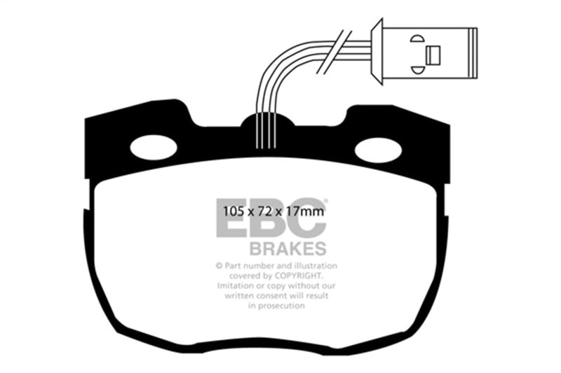 EBC 95-96 Land Rover Discovery (Series 1) 3.9 Yellowstuff Front Brake Pads - DP4814R