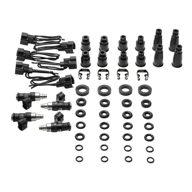 DeatschWerks Universal 4 Cylinder Import Injector Kit - Set of Four 2440cc Injectors - 16S-IMP-2400-4