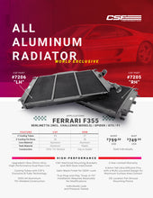 Load image into Gallery viewer, CSF Ferrari F355 High Performance All-Aluminum Radiator - Left - 7206