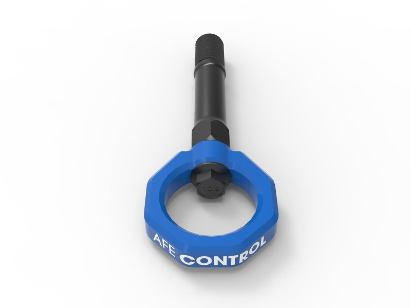 aFe CONTROL Front Tow Hook Nissan Z 23-25 V6-3.0LBlue - 450-712001-L