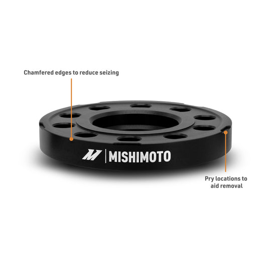 Mishimoto Wheel Spacers - 5x120 - 72.6 - 20 - M14 - Black - MMWS-014-200BK