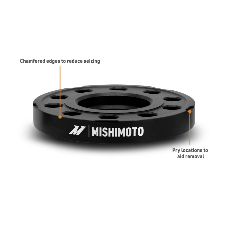 Mishimoto Wheel Spacers - 5x112 - 66.5 - 20 - M14 - Black - MMWS-015-200BK