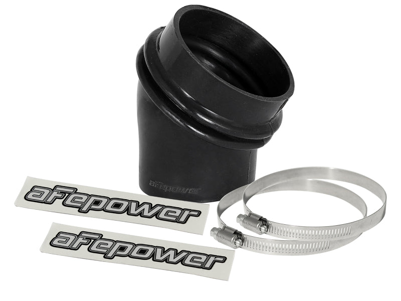 aFe Magnum FORCE Intake Coupling Kit (3 IN ID to 2-1/2 IN ID x 35 Deg.) Elbow Coupler - Black - 59-00089