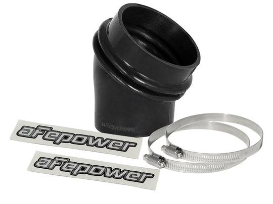 aFe Magnum FORCE Intake Coupling Kit (3 IN ID to 2-1/2 IN ID x 35 Deg.) Elbow Coupler - Black - 59-00089