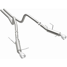 Load image into Gallery viewer, Magnaflow 2014 Ford Mustang V6 3.7L Comp Series Dual Split Rear Polished Stainless C/B Perf Exhaust - 15245