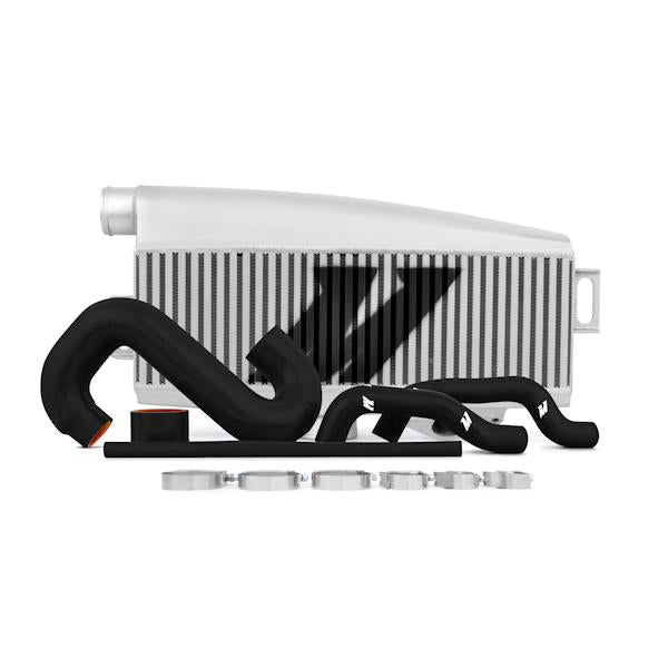 Mishimoto Subaru 02-07 WRX/04-07 STi Top-Mount Intercooler Kit - Silver/Black Hoses - Not For iRHD - MMTMIC-WRX-01SLBK