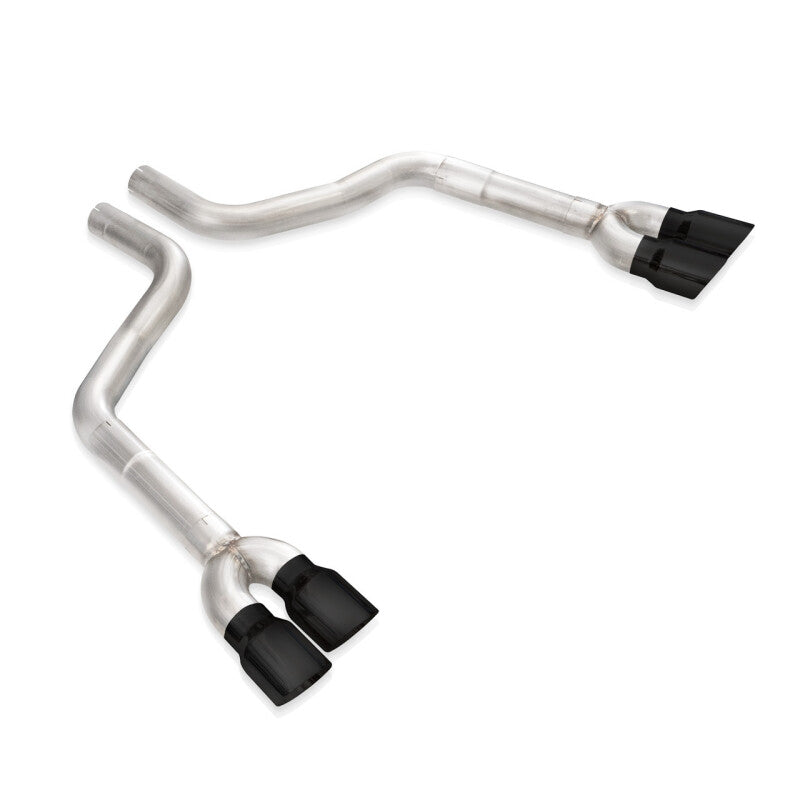 Stainless Works 15-21 Dodge Challenger 5.7L/6.2L/6.4L Rear Resonator Delete - Black Tips - CHAL16RRD4B