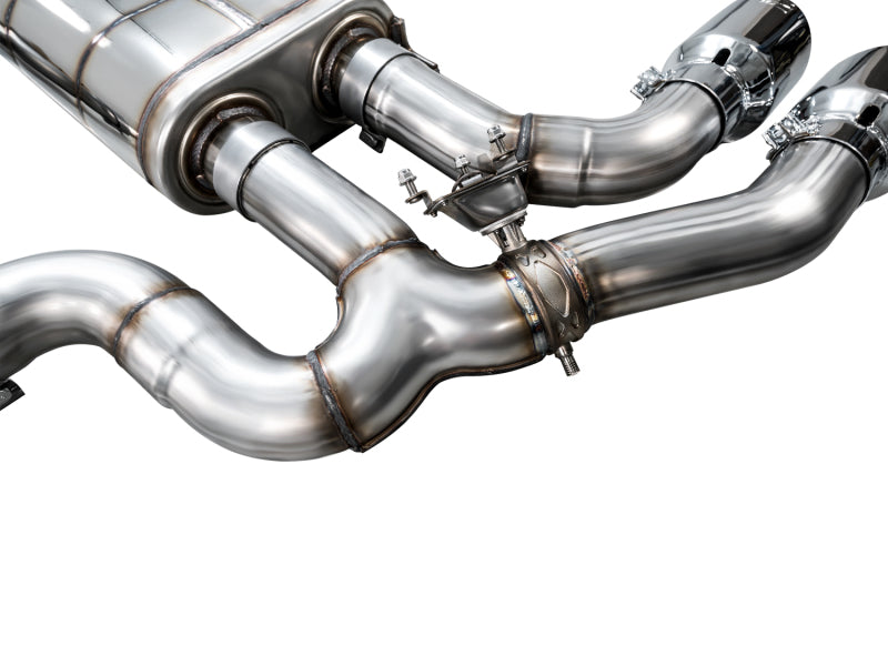 AWE Tuning 20-25 BMW X3 M/M Comp (F97) AWD SwitchPath Axle-Back Exhaust - Chrome Silver Tips - 3025-42301