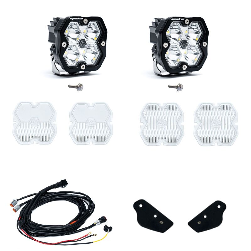 Baja Designs 21-25 Ford Bronco (22-25 Raptor) Squadron Sport 2.0 A-Pillar Kit Tgl (Spot) - Clear - 440088