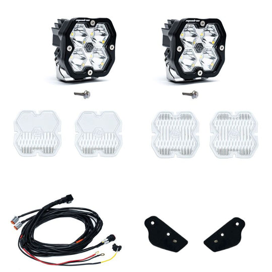 Baja Designs 21-25 Ford Bronco (22-25 Raptor) Squadron Sport 2.0 A-Pillar Kit Tgl (Spot) - Clear - 440088