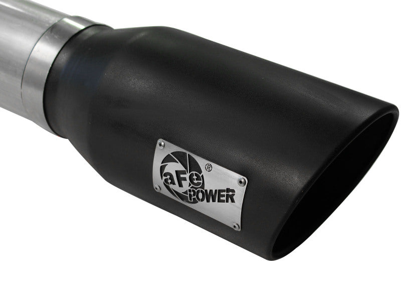 aFe MACHForce XP 5in DPF-Back Stainless Steel Exhaust , Blk, Ford Diesel Trucks 11-14 V8-6.7L td - 49-43055-B