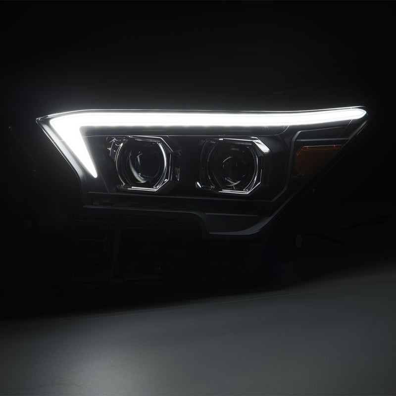 AlphaRex 23-24 Toyota Tacoma LUXX-Series LED Proj Headlights Blk w/Actv Light & Seq. Sig + DRL - 880335
