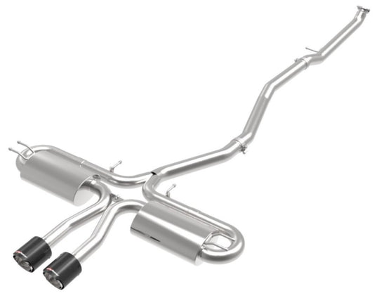 aFe Takeda 3in 304 SS Cat-Back Exhaust System w/ Carbon Tips 2017+ Honda Civic Si (4dr) I4 1.5L (t) - 49-36621-1C
