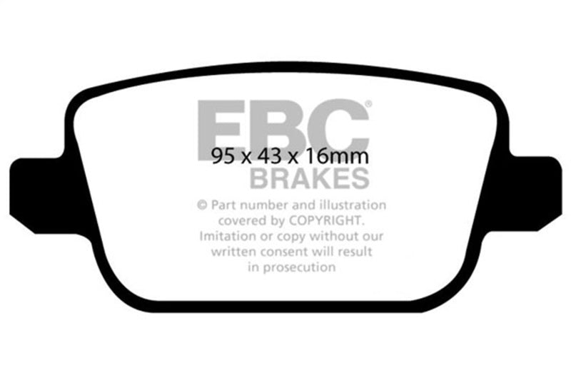 EBC 07-12 Land Rover LR2 3.2 Greenstuff Rear Brake Pads - DP61933