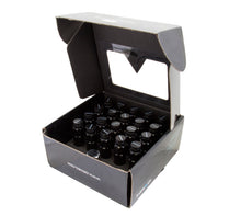 Load image into Gallery viewer, NRG 700 Series M12 X 1.25 Steel Lug Nut w/Dust Cap Cover Set 21 Pc w/Locks &amp; Lock Socket - Black - LN-LS710BK-21