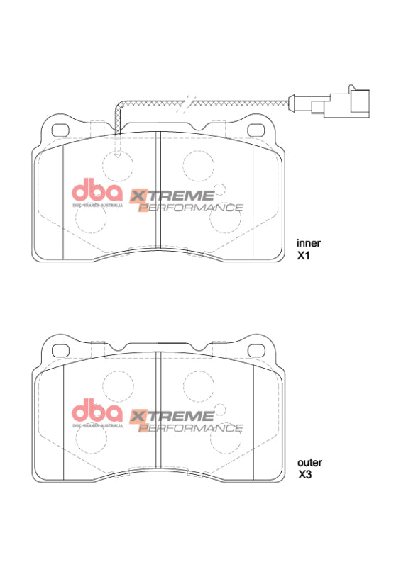 DBA 14-16 Maserati Ghibli (w/345mm Front Rotor) XP Performance Front Brake Pads - DB8861XP