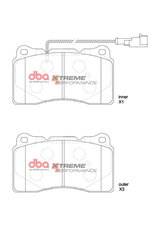 DBA 14-16 Maserati Ghibli (w/345mm Front Rotor) XP Performance Front Brake Pads - DB8861XP