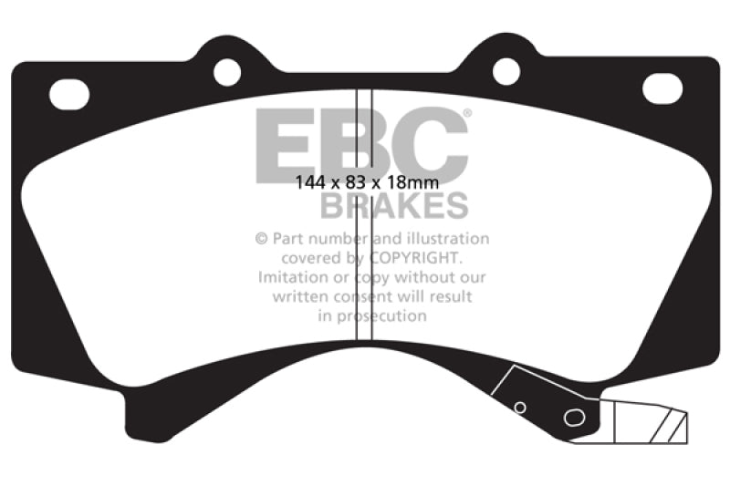 EBC 08+ Lexus LX570 5.7 Greenstuff Front Brake Pads - DP61815