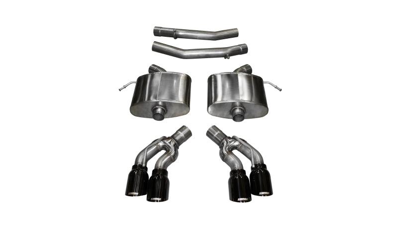 Corsa 2016-2019 Cadillac CTS V 6.2L V8 2.75in Black Xtreme Axle-Back Exhaust - 14358BLK