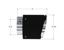 Load image into Gallery viewer, MBRP Universal Carbon Fiber Tip, 3in. ID./5in. OD./ 6.13in L. Angle Cut Dual Wall - T5184CF
