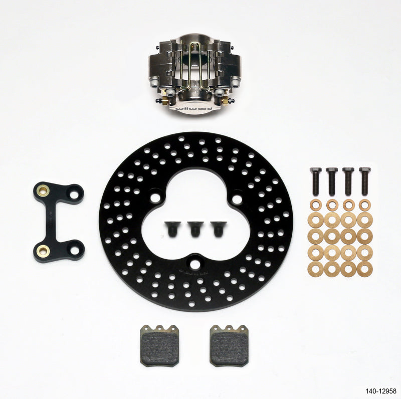 Wilwood Dynapro Single LW Left Front Kit - Midget 10.20in Aluminum Drilled Rotor - 140-12958