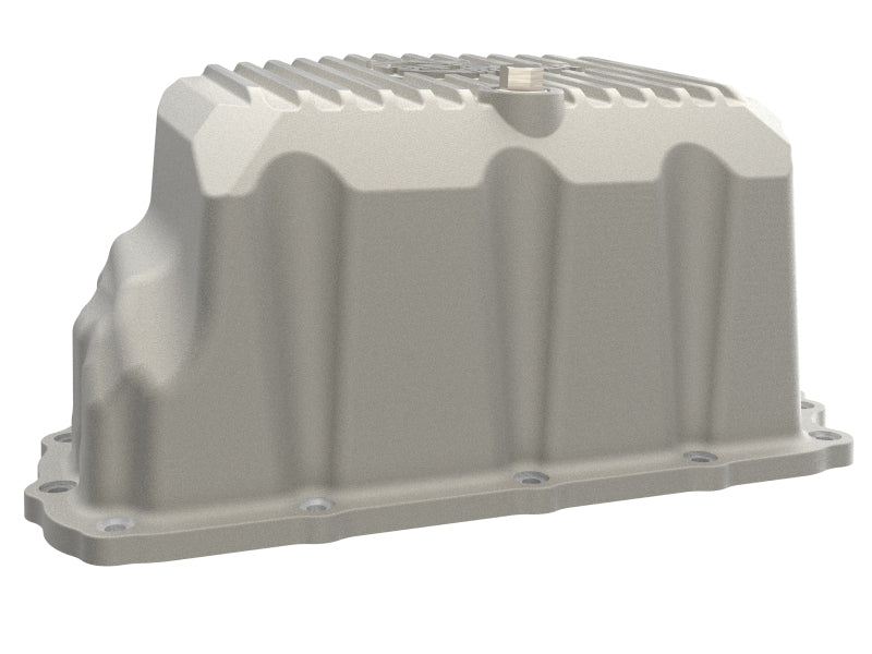 aFe GM Diesel Trucks 17-19 V8-6.6L L5P POWER Street Series Engine Oil Pan Raw w/ Machined Fins - 46-71360A