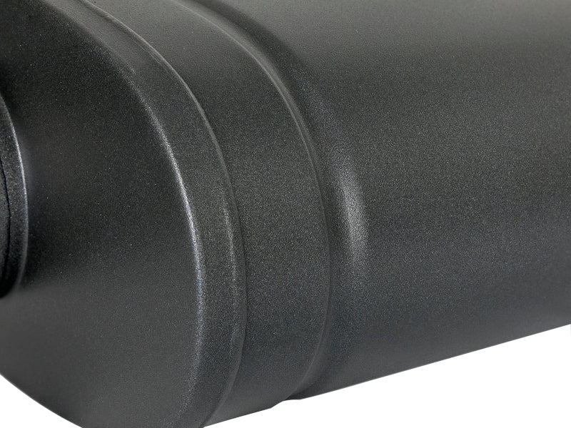 aFe MACH Force-Xp 409 SS Muffler w/ Black Finish 3in Center/Offset 22in L x 11in x 5in - Oval Body - 49M00016-B