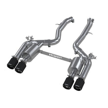 Load image into Gallery viewer, MBRP 18-22 BMW M2 Competition 3.0L T304 SS 3in Resonator-Back Exhaust Quad Rear w/ Carbon Fiber Tips - S45023CF