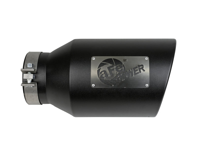 aFe Power Universal 5in Inlet 8in Outlet MACH Force-XP Clamp-On Exhaust Tip - Black - 49T50801-B15