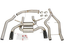 Load image into Gallery viewer, aFe MACHForce XP SS-304 Black Tip 3.0in-2.5in Dia Cat Back Exhaust 11-13 BMW 335i (E90/E92) 3.0L - 49-36328-B