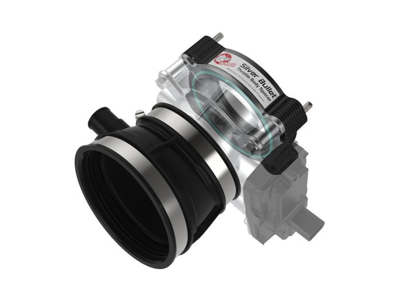 aFe 2020 Vette C8 Silver Bullet Aluminum Throttle Body Spacer / Works With aFe Intake Only - Black - 46-34023B
