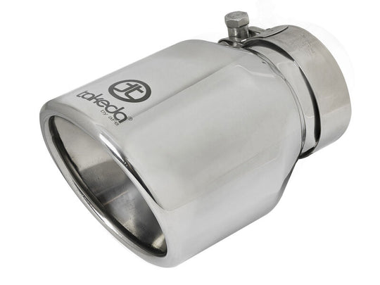 aFe Takeda Universal Exhaust Tip 2-1/2 IN Inlet x 4 IN Outlet x 6 IN L- Polished - 49T25404-P061